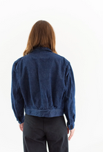 Load image into Gallery viewer, Dark Denim Moto Jacket
