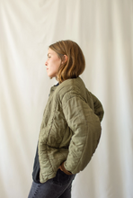 Load image into Gallery viewer, Olive Green Quilt Jacket
