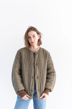 Load image into Gallery viewer, Olive Green Quilt Jacket
