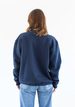 Load image into Gallery viewer, Vintage Navy Blue Crew Sweatshirt
