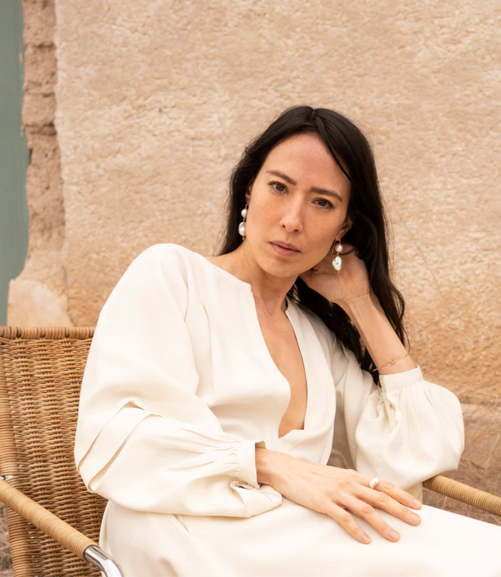 Baroque Pearl Double Drop Earrings