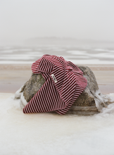 Load image into Gallery viewer, Organic Cotton Striped Towels | Red &amp; Rose
