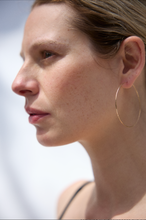 Load image into Gallery viewer, 14K Hammered Hoops
