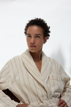 Load image into Gallery viewer, Organic Cotton Striped Bathrobe | Sienna
