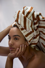 Load image into Gallery viewer, Organic Cotton Lake House Stripe Towels | Fuyu &amp; Chalk

