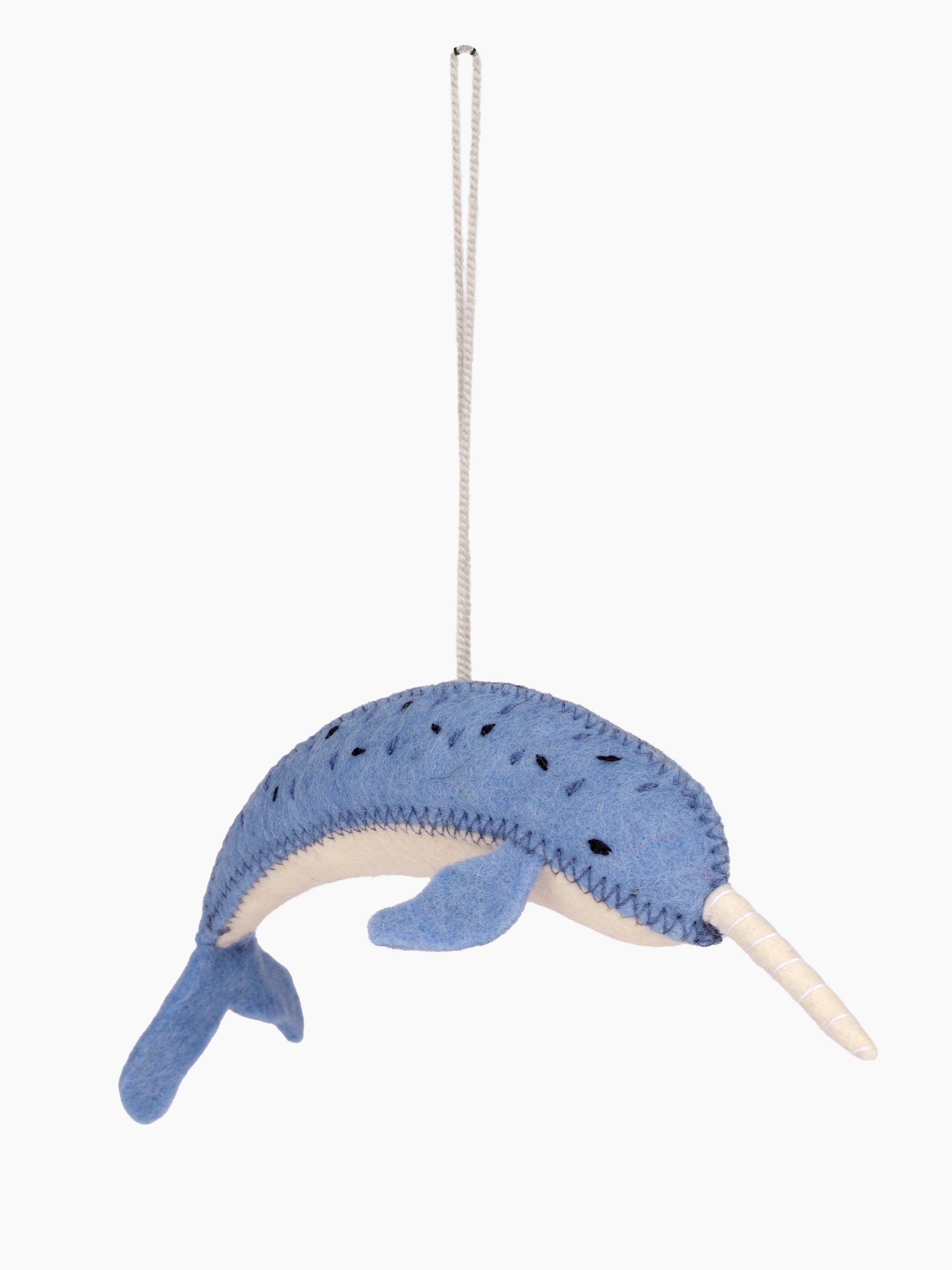 Felt Narwhal Ornament