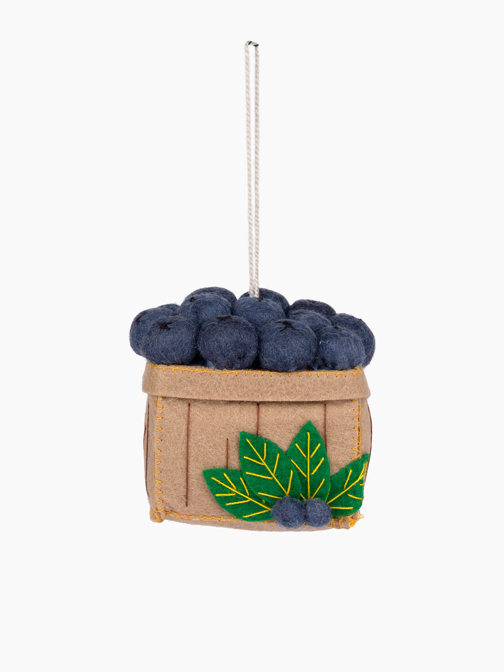 Felt Blueberry Basket Ornament