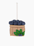 Felt Blueberry Basket Ornament