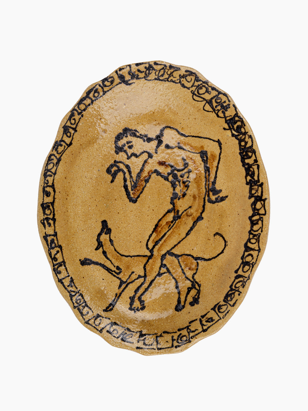 Ceramic Platter | Man & Dog