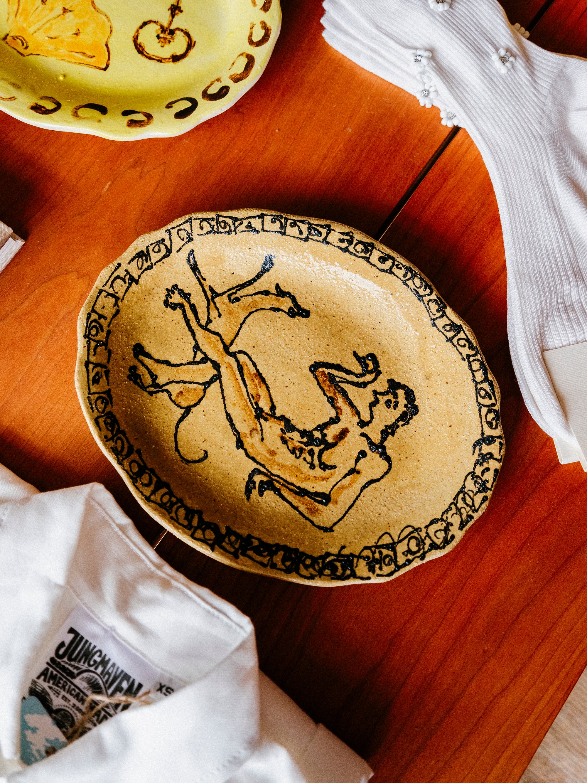 Ceramic Platter | Man & Dog