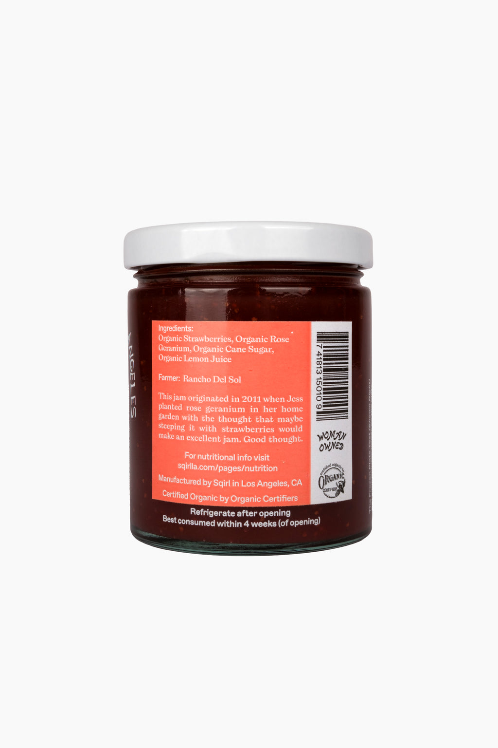 Certified Organic Strawberry & Rose Geranium Fruit Spread