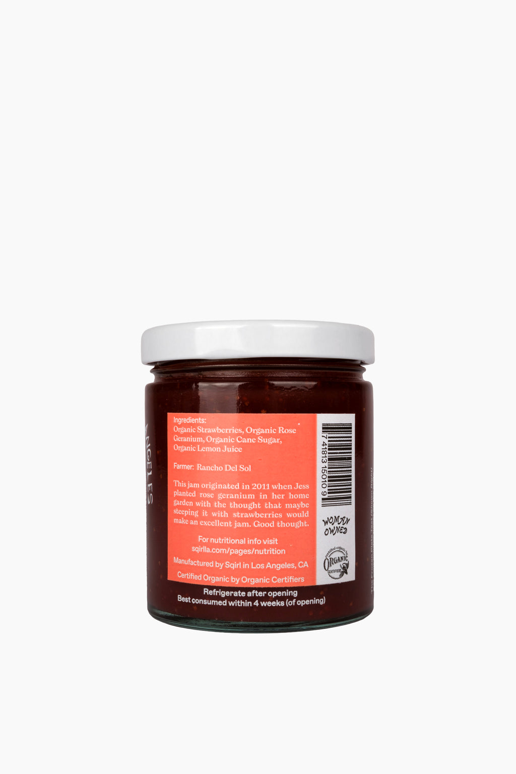 Certified Organic Strawberry & Rose Geranium Fruit Spread