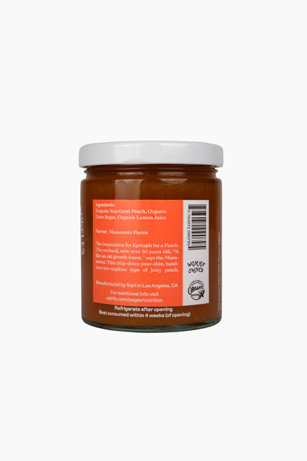 Certified Organic Suncrest Peach Fruit Spread 