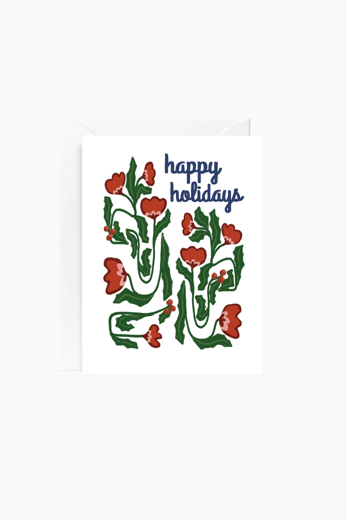 Happy Holidays Flower Card