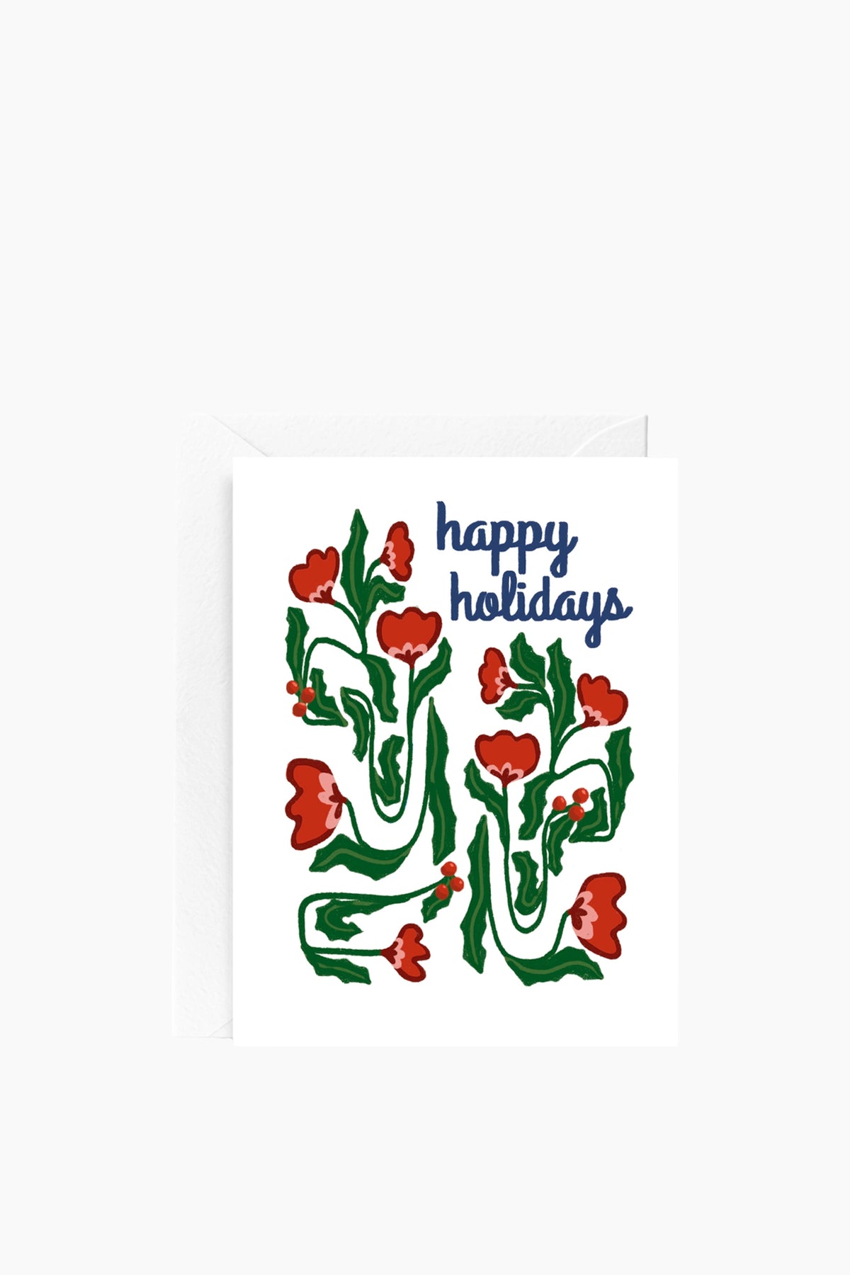 Happy Holidays Flower Card