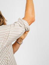 Load image into Gallery viewer, Organic Poplin Striped Sleepwear Long Sleeve Top| Hopper
