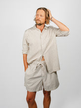 Load image into Gallery viewer, Organic Poplin Striped Sleepwear Long Sleeve Top| Hopper
