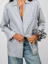 Load image into Gallery viewer, Organic Poplin Striped Sleepwear Long Sleeve Top | Skagen
