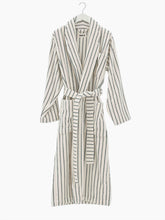 Load image into Gallery viewer, Organic Cotton Striped Bathrobe | Racing Green
