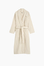 Organic Cotton Striped Bathrobe | Sienna