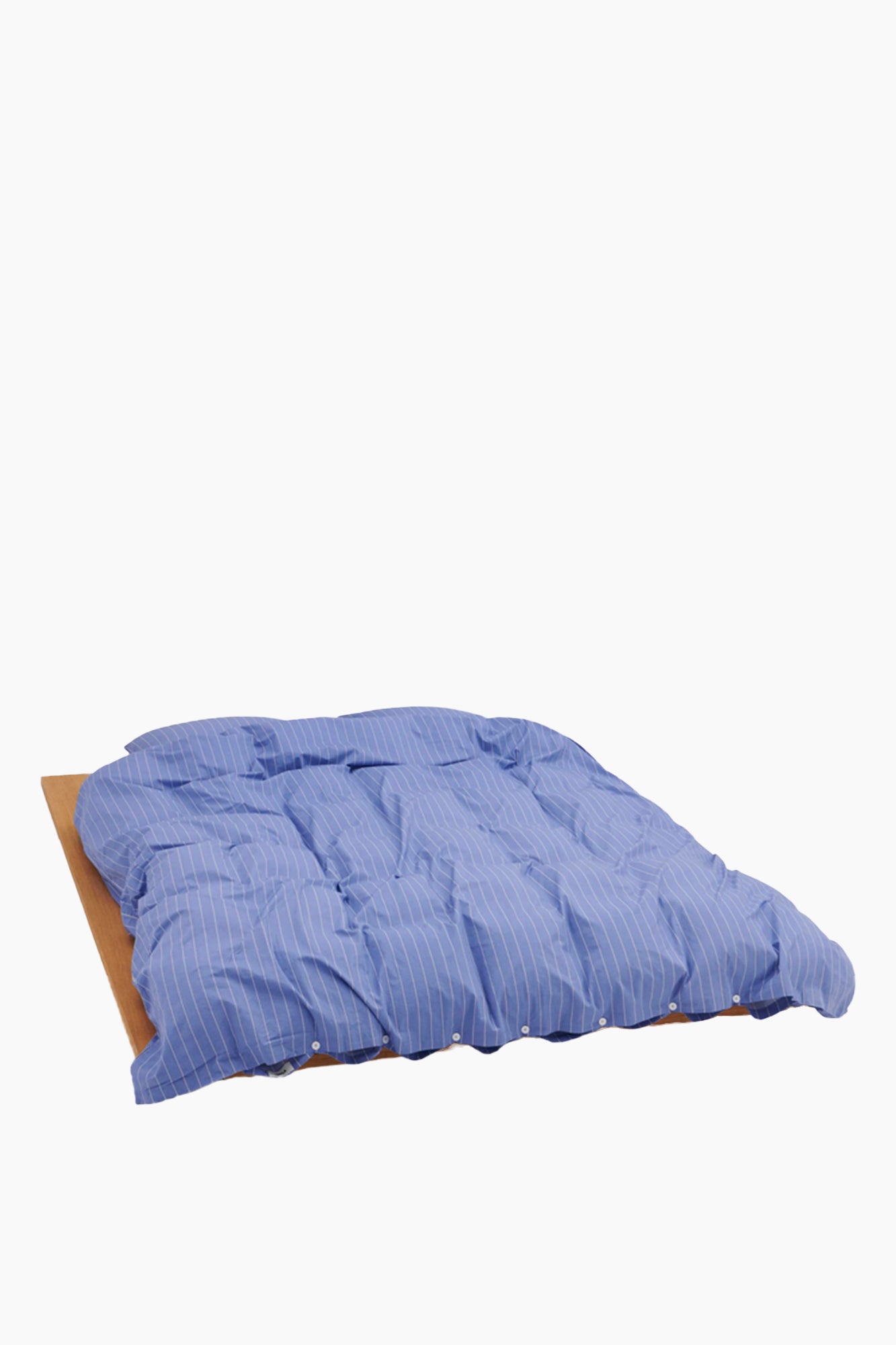 Organic Cotton Percale Bedding | Clear Blue Stripes