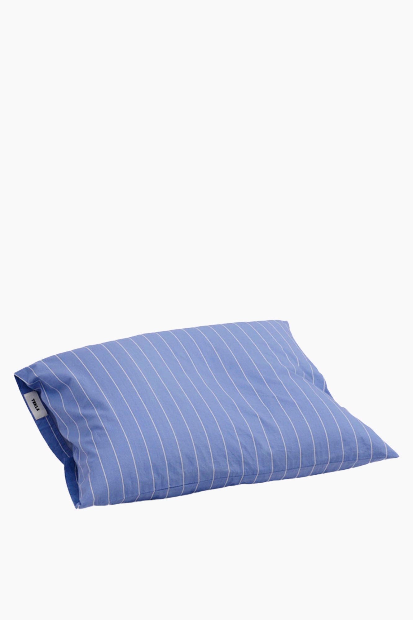 Organic Cotton Percale Bedding | Clear Blue Stripes