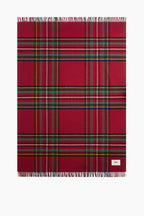Fringed Plaid Lambswool Blankets