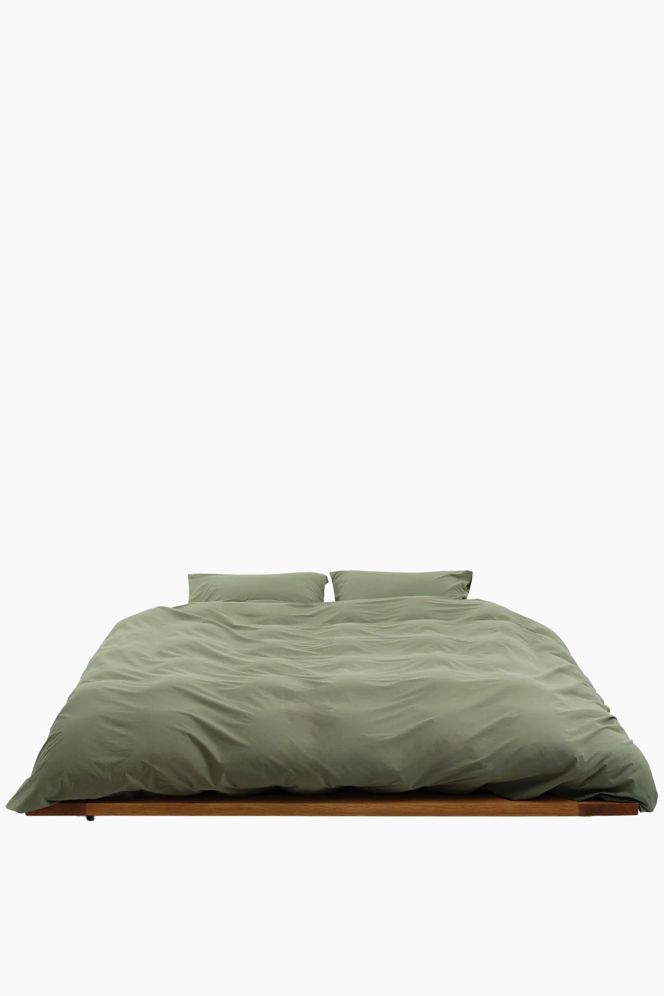 Organic Cotton Percale Bedding | Olive Green