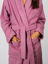 Load image into Gallery viewer, Organic Cotton Bathrobe | Magenta

