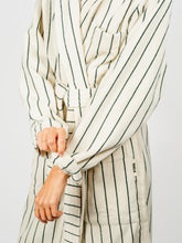 Load image into Gallery viewer, Organic Cotton Striped Bathrobe | Racing Green
