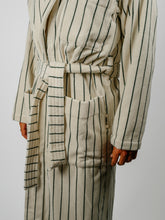 Load image into Gallery viewer, Organic Cotton Striped Bathrobe | Racing Green
