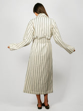 Load image into Gallery viewer, Organic Cotton Striped Bathrobe | Racing Green

