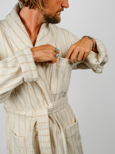 Load image into Gallery viewer, Organic Cotton Striped Bathrobe | Sienna
