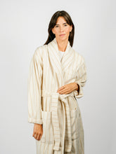 Load image into Gallery viewer, Organic Cotton Striped Bathrobe | Sienna
