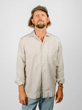 Load image into Gallery viewer, Organic Poplin Striped Sleepwear Long Sleeve Top| Hopper
