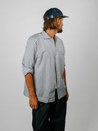 Organic Poplin Striped Sleepwear Long Sleeve Top