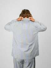 Load image into Gallery viewer, Organic Poplin Striped Sleepwear Long Sleeve Top | Skagen
