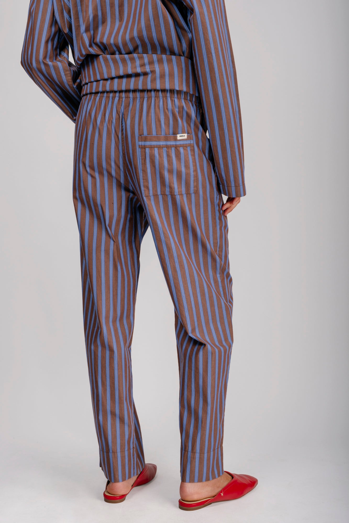 Organic Poplin Striped Sleepwear Pant
