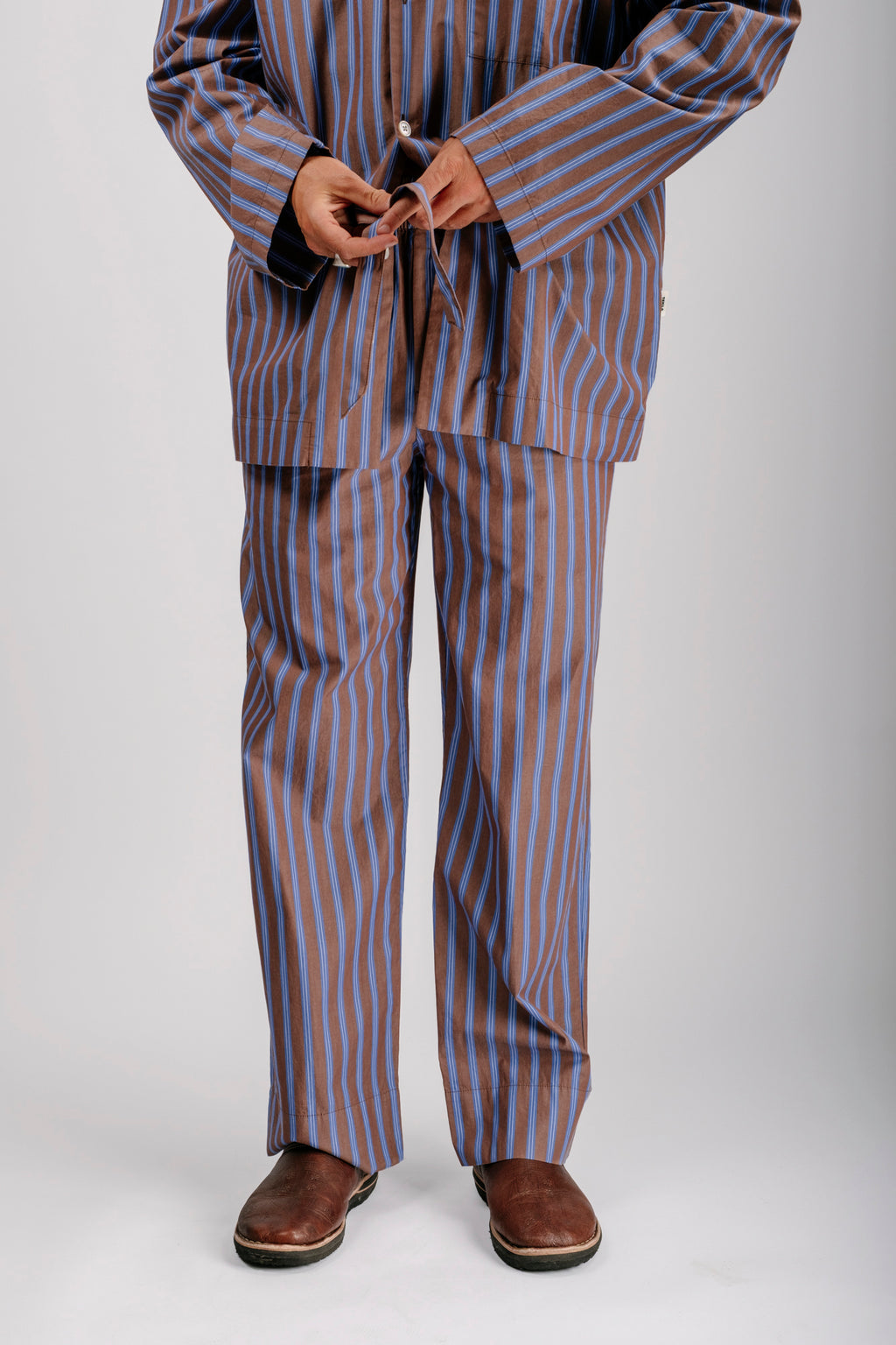 Organic Poplin Striped Sleepwear Pant