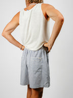Organic Poplin Striped Sleepwear Short