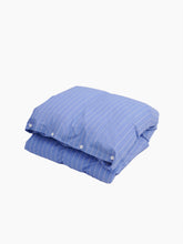 Load image into Gallery viewer, Organic Cotton Percale Bedding | Clear Blue Stripes
