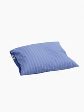 Load image into Gallery viewer, Organic Cotton Percale Bedding | Clear Blue Stripes
