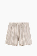 Organic Poplin Striped Sleepwear Short