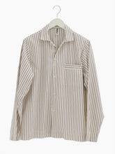 Load image into Gallery viewer, Organic Poplin Striped Sleepwear Long Sleeve Top| Hopper
