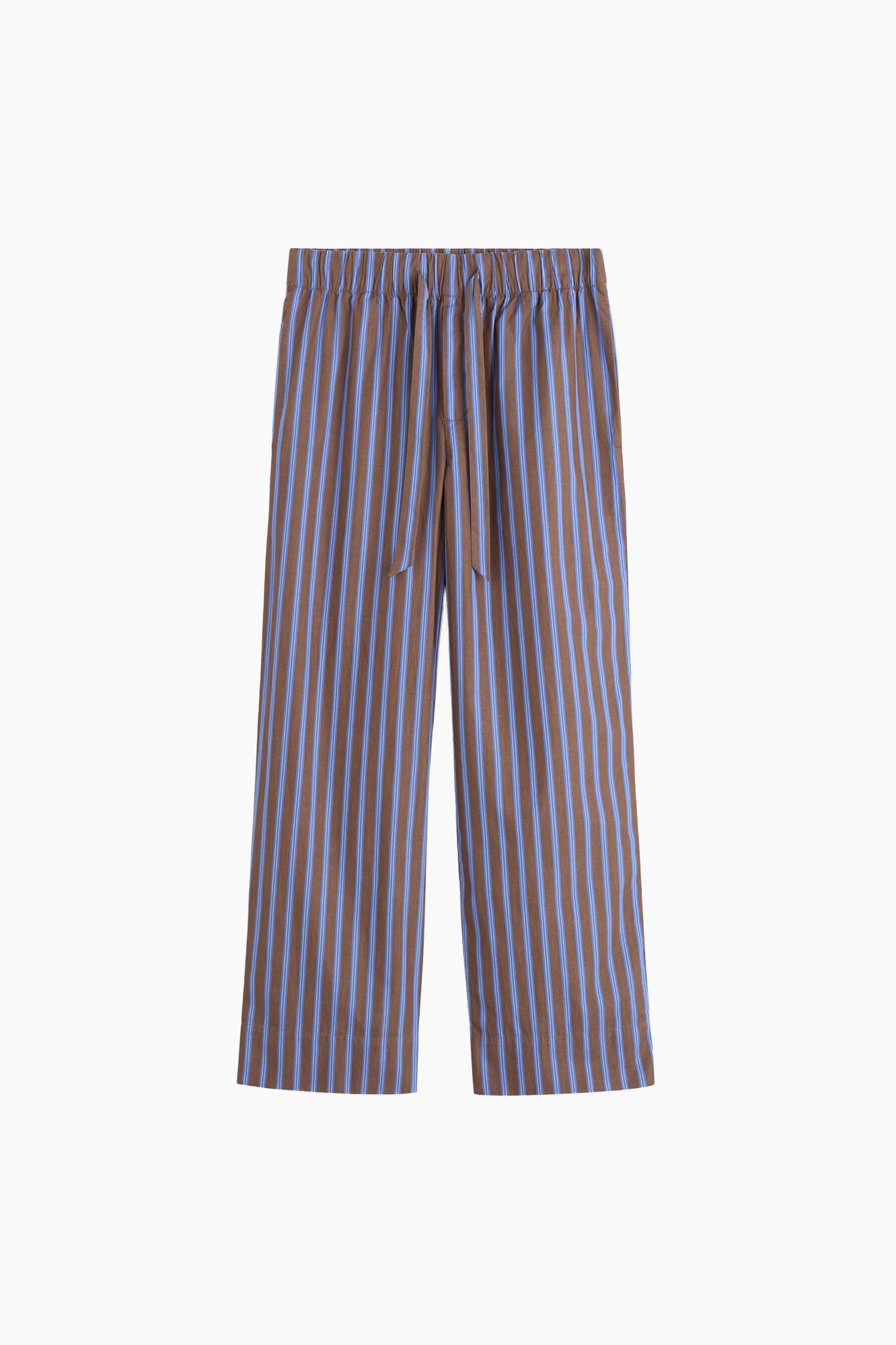 Organic Poplin Striped Sleepwear Pant | Chestnut Stripes