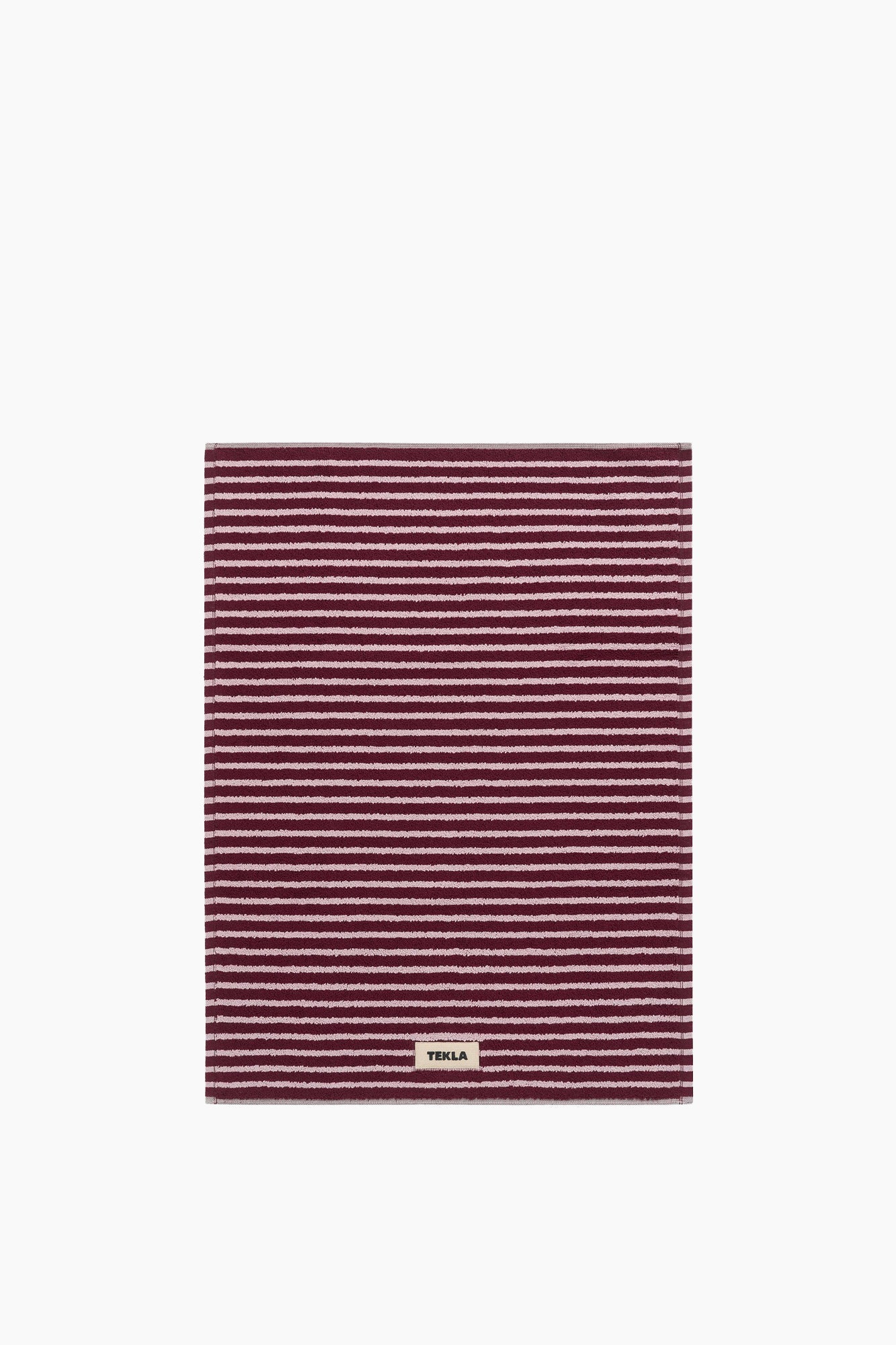Organic Cotton Striped Towels & Bath Mat | Red & Rose