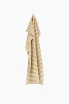 Organic Cotton Striped Towels & Bath Mat | Ivory