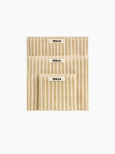 Load image into Gallery viewer, Organic Cotton Striped Towels &amp; Bath Mat | Ivory
