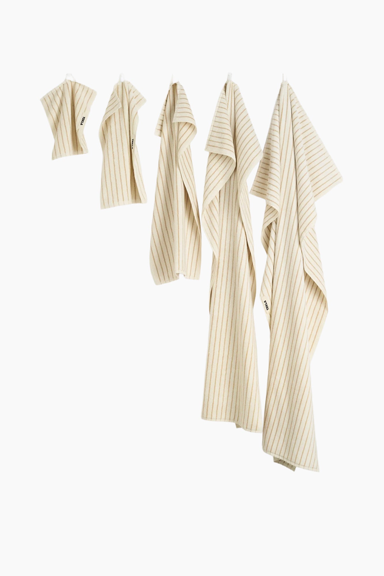 Organic Cotton Striped Towels & Bath Mat | Sienna