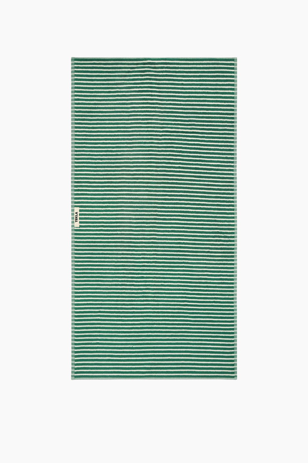 Organic Cotton Striped Towels & Bath Mat | Teal
